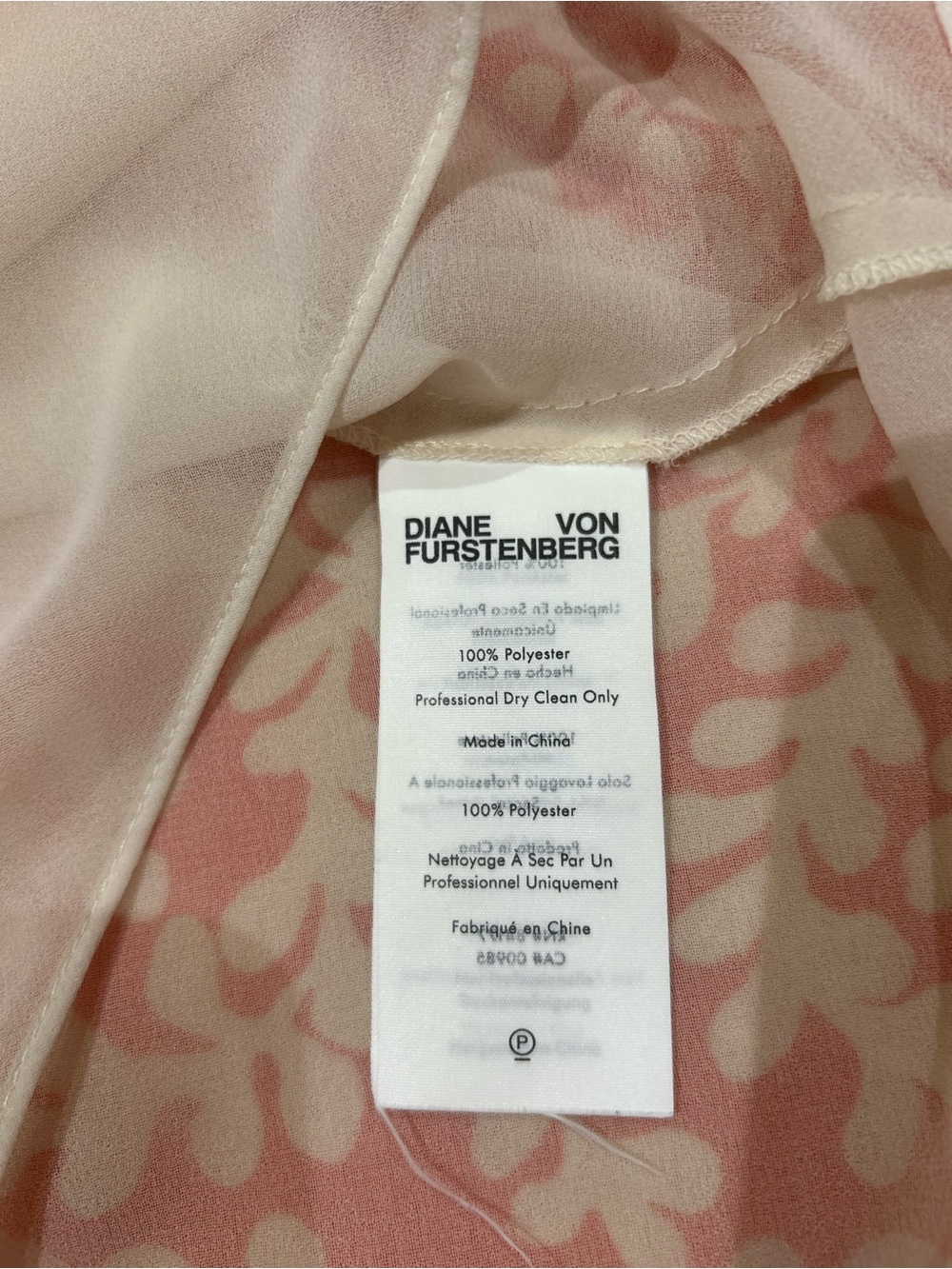 Diane Von Furstenberg Bristol Orange Leaf Print Sheer Balloon Sleeve Top Size S - Picture 10 of 13